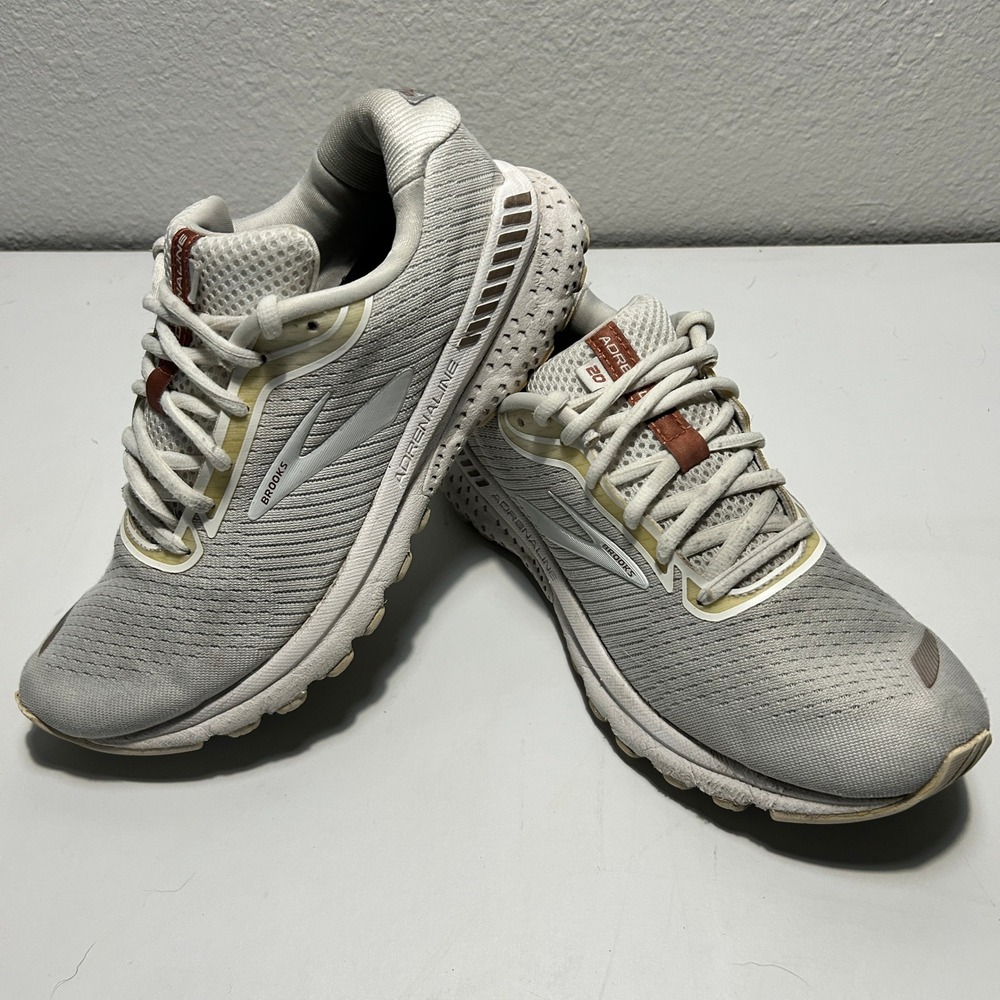 Brooks Adrenaline GTS 20 Grey Copper Running Shoes 1202961B163 Womens 8.5 B